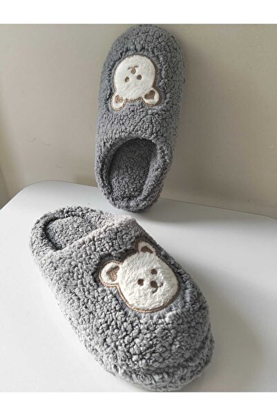 Lion Teddy Bear Figured House Slippers