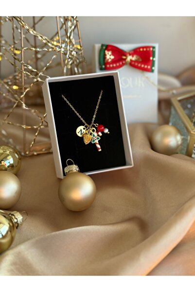 Nour Co قلادة على شكل مخروط حلوى هدية لرأس السنة الجديدة