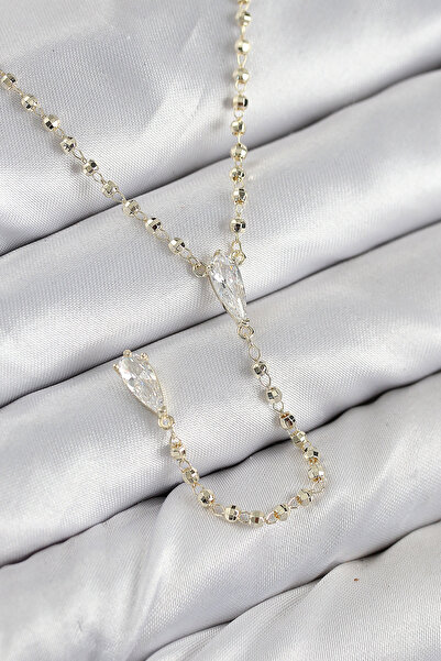 Skygo قلادة نسائية على شكل حرف Y من حجر الزركون النحاسي باللون الذهبي - TJ-BK...