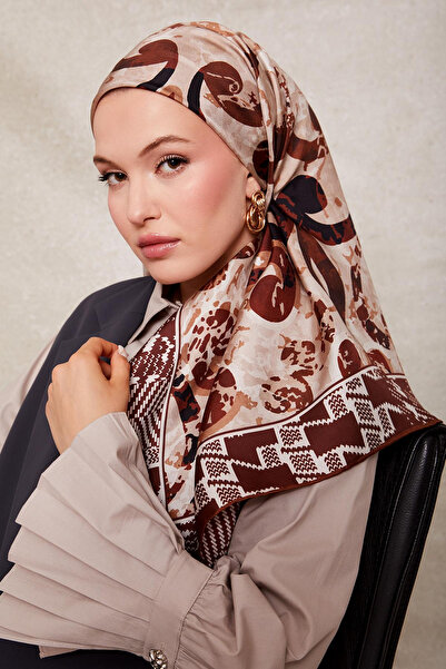 Levidor Μεταξωτό μαντήλι με σχέδιο πλακάκι-0918