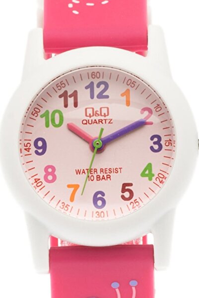 Q&Q Watch with Plastic Strap - Pale Pink