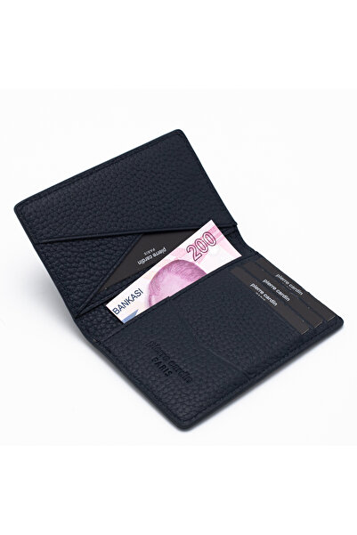 Pierre Cardin Navy Blue Unisex Leather Card Holder 0123L1N