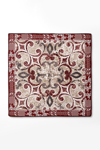 Levidor Μεταξωτό μαντήλι με κόκκινο σχέδιο-0918