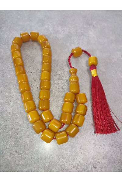 ŞAHBEY TESBİH İri Fıçı Kesim Havşalı Habbe / Osmanlı Püskül / Yoğun Hareli Sı...