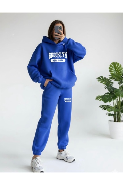 FUFLUNS ΣΕΤ ΦΟΡΜΑΣ BROOKLYN NEW YORK PRINTED UNISEX OVERSIZE ΠΟΔΗΛΑΤΟ ΚΑΤΩ/ΕΠΕΥΘΕΙΑ