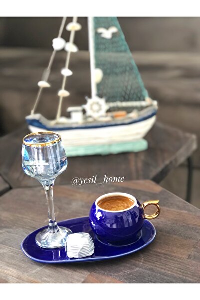 AROW Zerafet Türk Kahvesi Fincanı Lacivert - 1 ADET (kahve yanı dahil değildir)