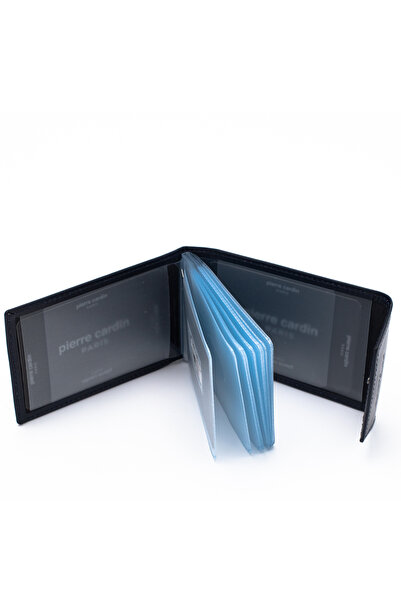 Pierre Cardin Navy Blue Unisex Leather Card Holder 0177H6Z