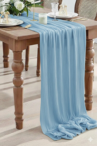 KAMİZ Bohemian Runner Tablecloth Modern Home Decor Wedding Engagement Table Cloth Dowry Set 100% Cotton