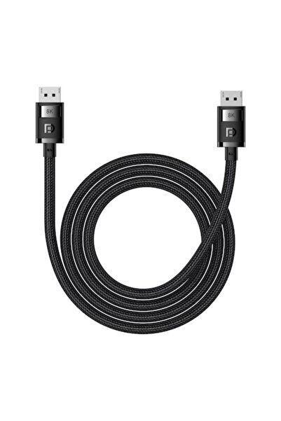 Danex Cablu video DisplayPort la DisplayPort, 8K la 60Hz, 2m, R72, nailon, negru intens