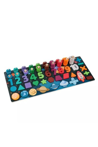 O.M.D Montessori educational wooden puzzle with numbers