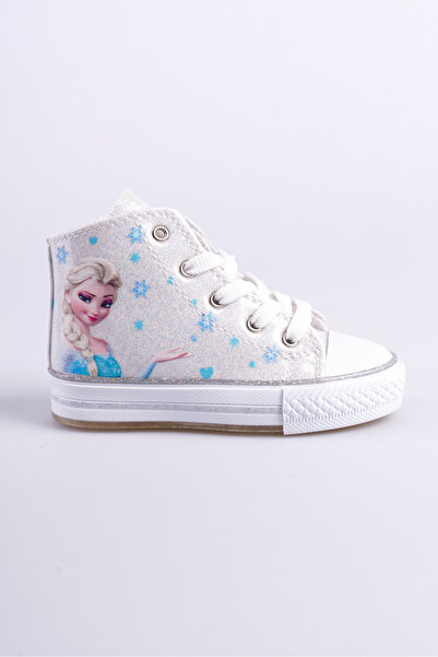 KATEYLER Silver Zippered High-Top Warm Lined 21-30 Lighted Girls' Orthopedic Shoes