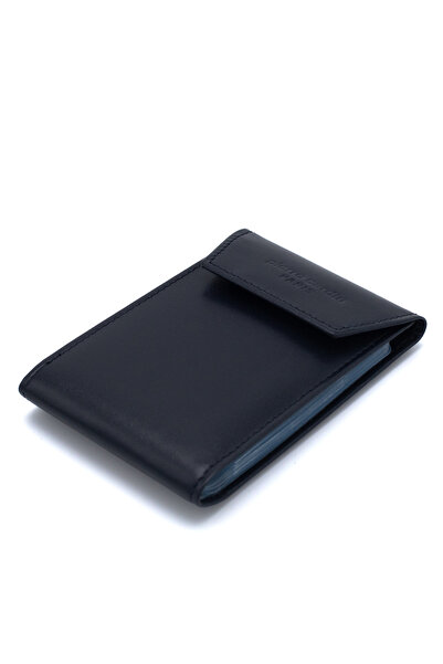 Pierre Cardin Navy Blue Unisex Leather Card Holder 0177H6Z