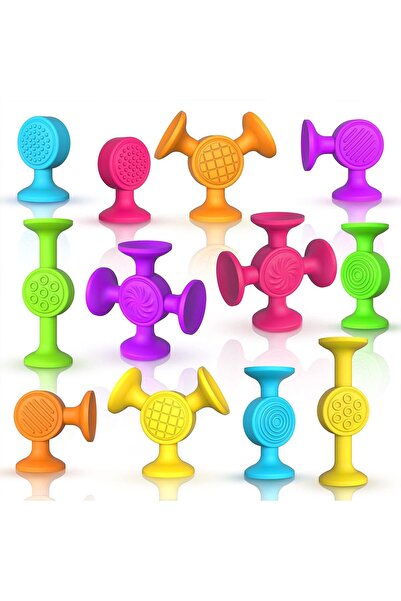 Generic Boliviaz 16-Piece Silicone Bathtub Toy Set – Assorted Stackable Educational Bath Toys