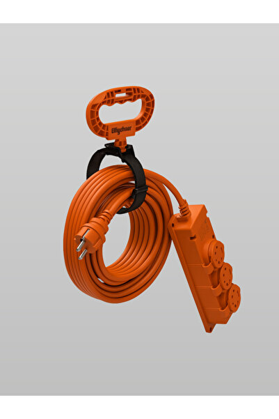 Bylion UZATMA FİŞ-GRUP PRİZ 10MT 3X2,5 10 MT KABLOLU 3 LÜ KAUÇUK UZATMA TURUNCU