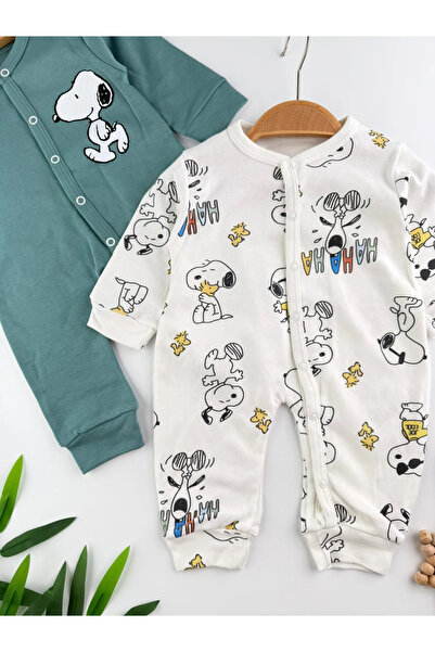 Minizade Snoop Dog Printed 100% Cotton 2-Piece Romper Set Organic Romper Set