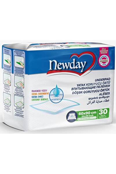newday ABSORBENT UNDERPAD (60X90 CM), 30 PCS/PACK