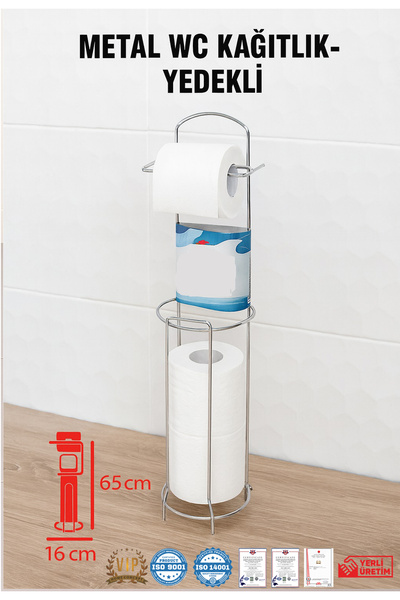 Vip Home Concept Market Ürünleri Toilet Roll Holder Chrome Wc Paper Holder Spare Metal Toilet Paper Stand Holder Vi̇p Plus
