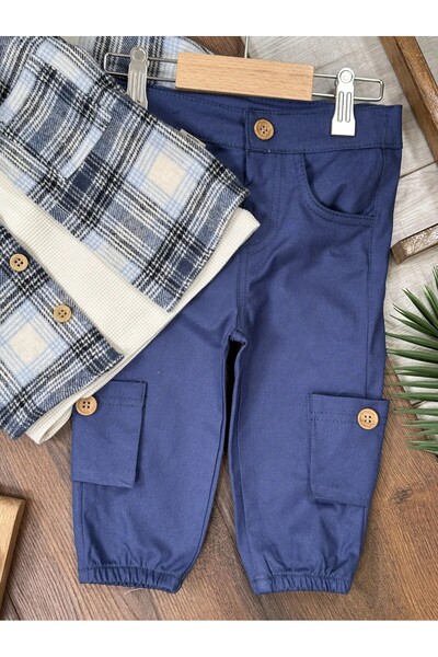 Bolly Baby Boy Baby Suit with Overalls and Helmet