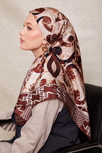 Levidor Μεταξωτό μαντήλι με σχέδιο πλακάκι-0918