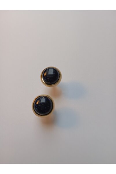 OEM Cercei otel inoxidabil placati cu aur 18k si piatra naturala semipretioasa 8 mm rotunzi