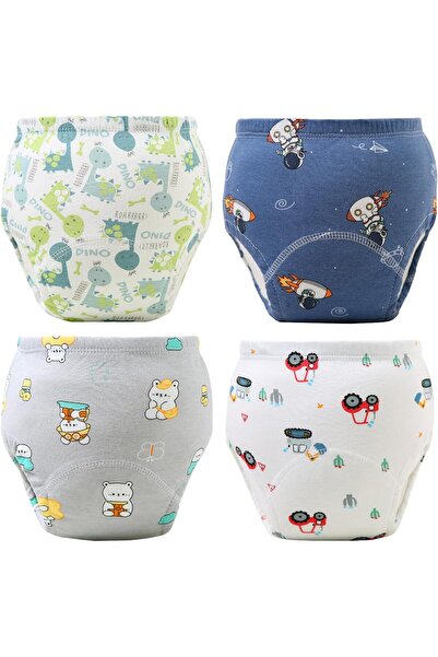 YAKITER Baby Potty Training Pants, 4 Pack, Size L (Reusable)