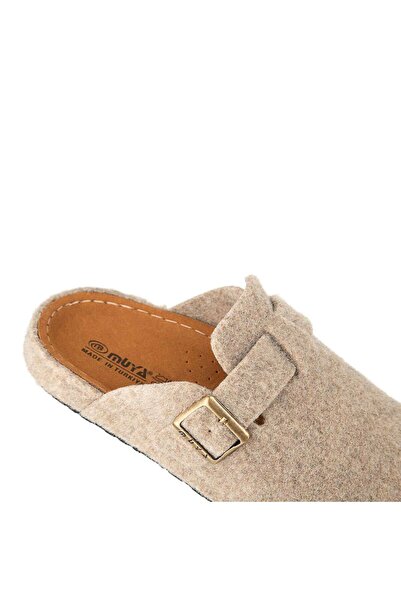 Muya Hopea 36911 Anatomical Felt Women's Slippers Beige