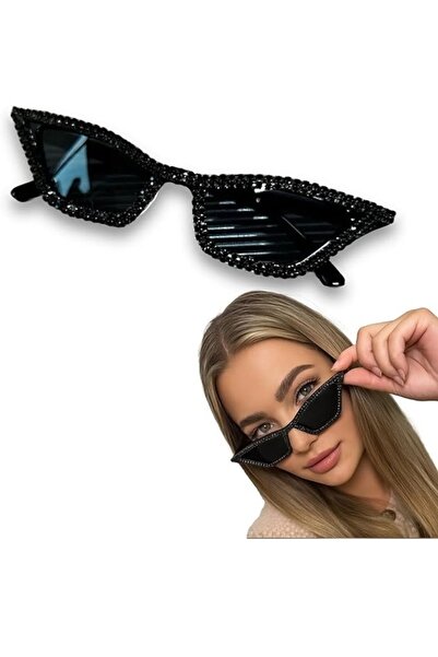 BirYıldızOl Cat Eye Stone Sunglasses