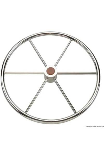 OSCULATI Timonă de navă din oțel inoxidabil, lustruită, diametru 900 mm, 6 spițe