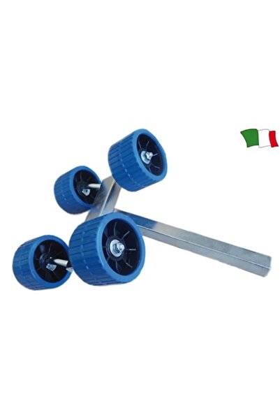 GFN Sistem cu role cvadruple Ellebi, albastru cu tijă reglabilă, tub 40x40 mm