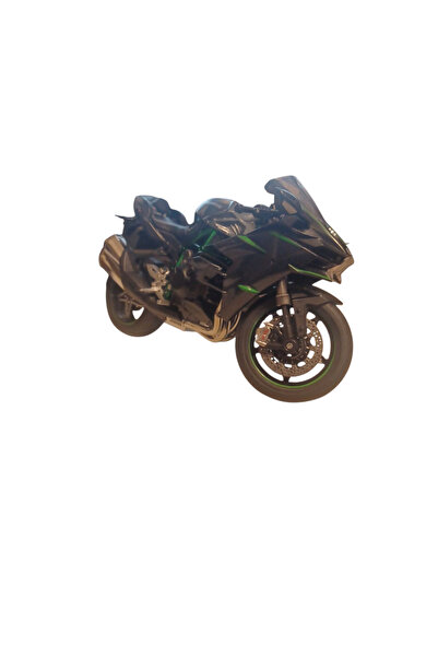 Vision XXI Kawasaki Ninja H2R motorcycle, metal model, front/rear suspensions, 1:9 scale, L=23 cm, h=12 cm