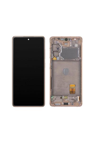 Samsung Display cu Touchscreen Galaxy S20 FE 5G G781 cu Rama Portocaliu Service Pack GH82-24215F