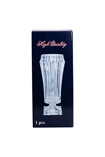 ABAREEK Crystal glass vase used for flowers/decorations with gift box packaging and excellent shiny appearance.