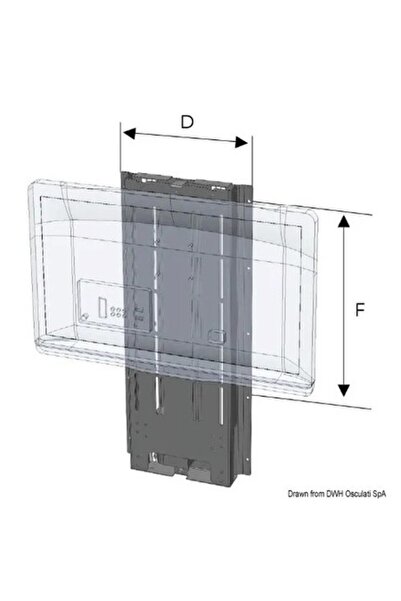 TNG Outdoor Lift electric TV Osculati 12-24V, VESA 75/100/200, Model 48.761.12