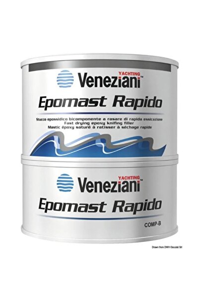 TNG Outdoor Chit epoxidic Rapido Veneziani 500 ml — Netezire rapidă, strat de 10 mm, gri deschis
