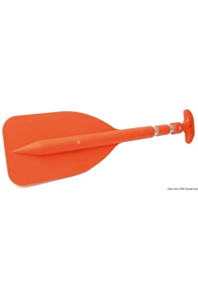OSCULATI Mini vâslă telescopică de urgență, portocalie, diametru 22-25 mm, 53,5 x 106 cm