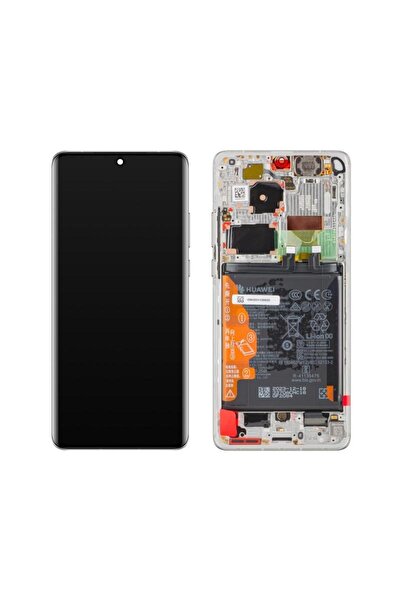 Huawei Display cu Touchscreen P50 Pro cu Rama si Acumulator Alb (Pearl White) Service Pack 02354SNU
