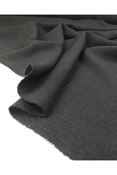 Kumaş Parça قماش يشبه الكريب باللون الأسود (العرض 140 سم × الطول 290 سم)