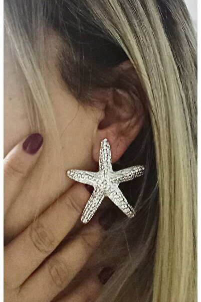 mos&more by mosev Silver Large Starfish Earrings