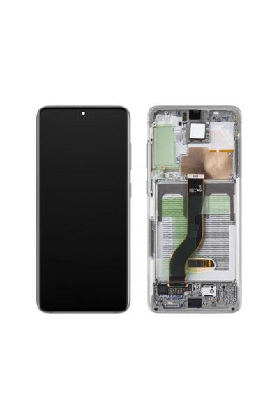 Samsung Ecran cu ecran tactil Galaxy S20+ 5G G986 / S20+ G985 cu carcase Alb ...