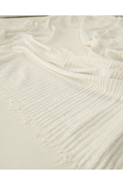 Kumaş Parça Екрю кольору блискуча джерсова тканина Ширина: 130 см