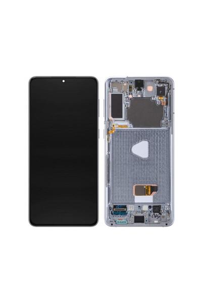 Samsung Display cu Touchscreen Galaxy S21+ 5G G996 cu Rama Argintiu (Phantom ...