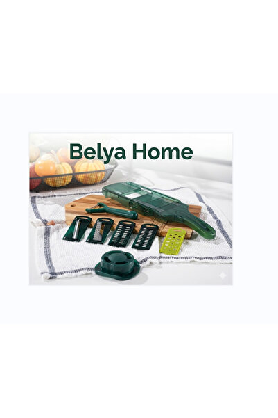 Vera Bambu 8 Parça Çok Fonksiyonlu Rende & Doğrayıcı Seti | Çok Amaçlı Sebze Meyve Dilimleyici