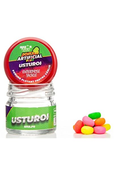 Senzor Planet Porumb artificial plutitor fluo, 10 buc/borcan, aromă de usturoi