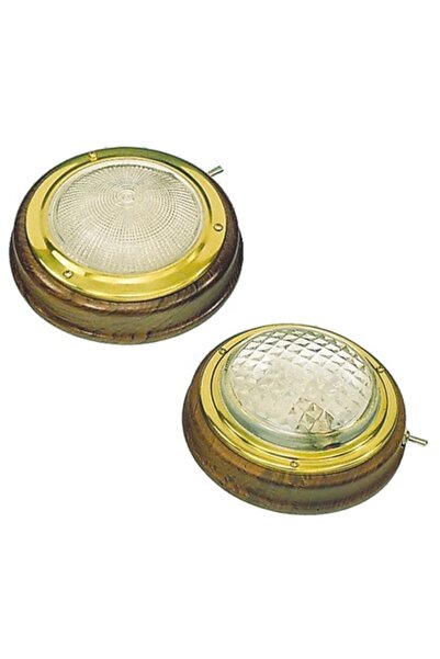 TNG Outdoor Round Brass Wall Light, 12 Volts, 8 Watts, External Diameter 110 mm, Glass Diameter 76 mm