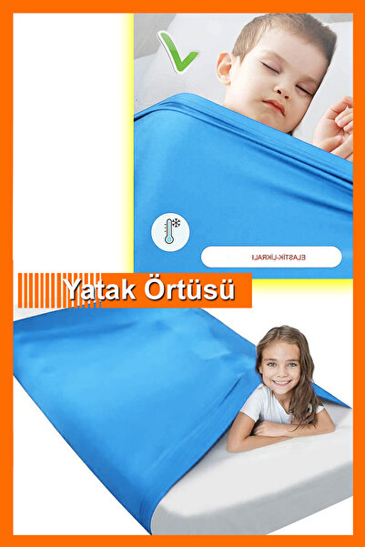 Bundeba Duyusal Likralı Turkuarz Tek Kişilik Çarşaf Lastikli Nevresim Yatak Ö...