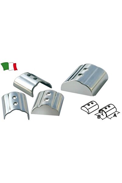 GFN Terminatii Inox AISI 316 pentru Profile de Protectie, Pereche, A=70 mm, B...