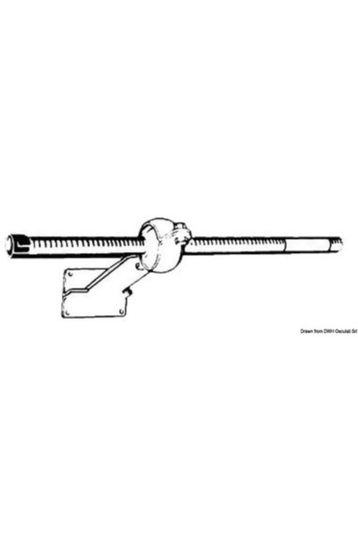 OSCULATI Suport provă barcă - Fontă vopsită cu șuruburi și știft din oțel inoxidabil AISI 304 pentru direcție cu un singur cablu