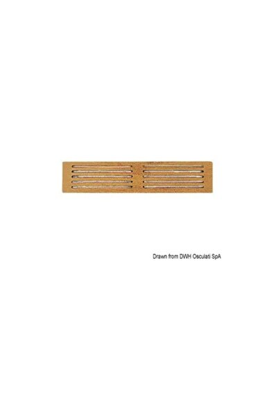 OSCULATI ARC Teak Wood Protective Front Panel, 150 mm Diameter, for Fridge Bases, Ventilation Ducts, Cabinets