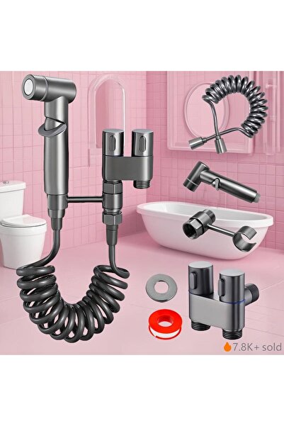 BGA Premium Çift Fonksiyonlu Yüksek Basınçlı wc Tuvalet Püskürtme Seti balkon...