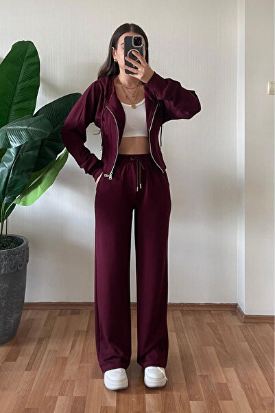 Nazline Women's Sweatshirt Sweatpants 2-Piece Top and Bottom Set